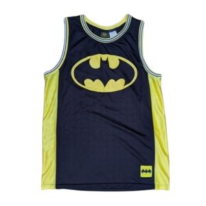 3/$25 Batman DC Comics black yellow sleeveless jersey 1 large